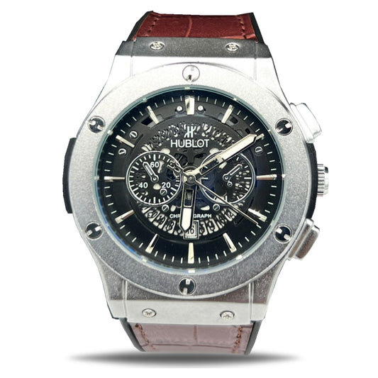 Hublot Classic Quartz Watch with Leather Strap